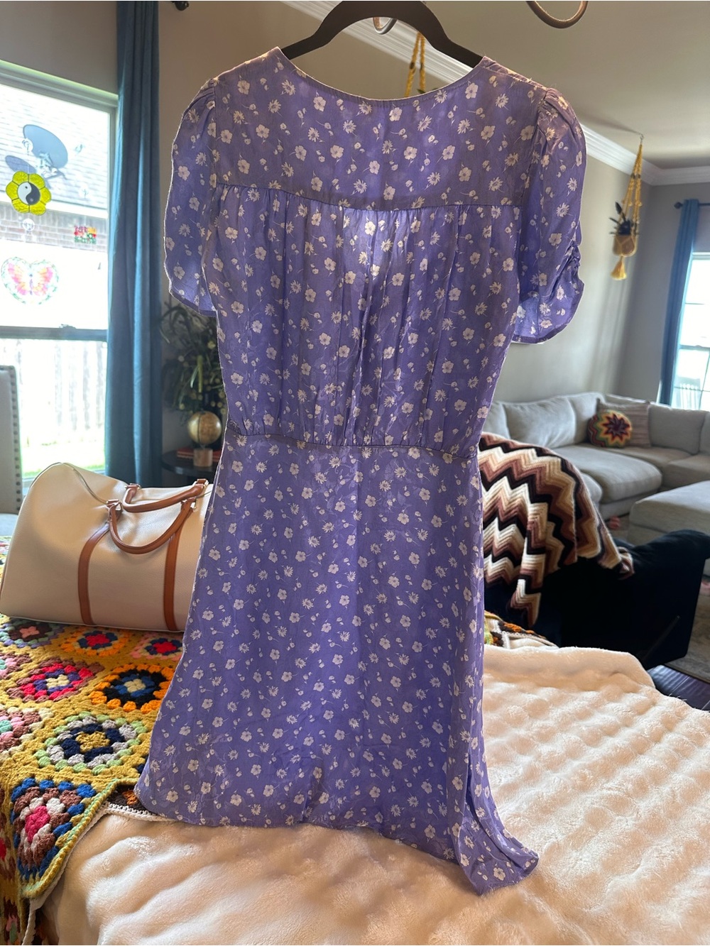 Free People Lavender Floral Mini Dress - Women - Picture 7 of 7
